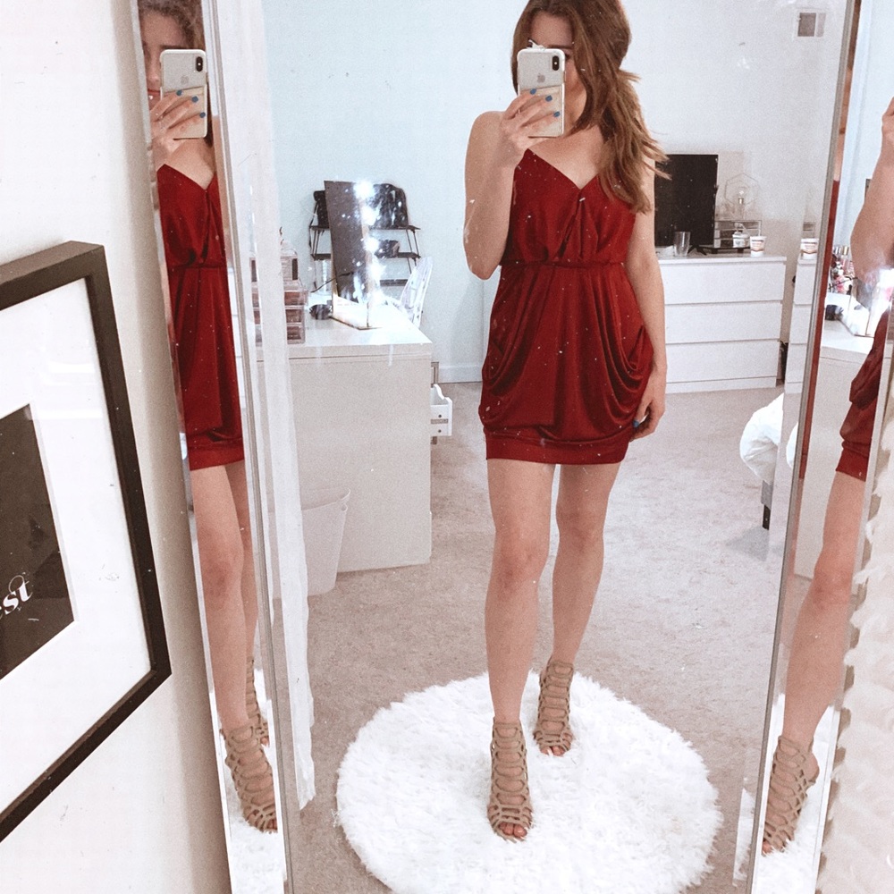 BCBGeneration Maroon Cocktail Dress
